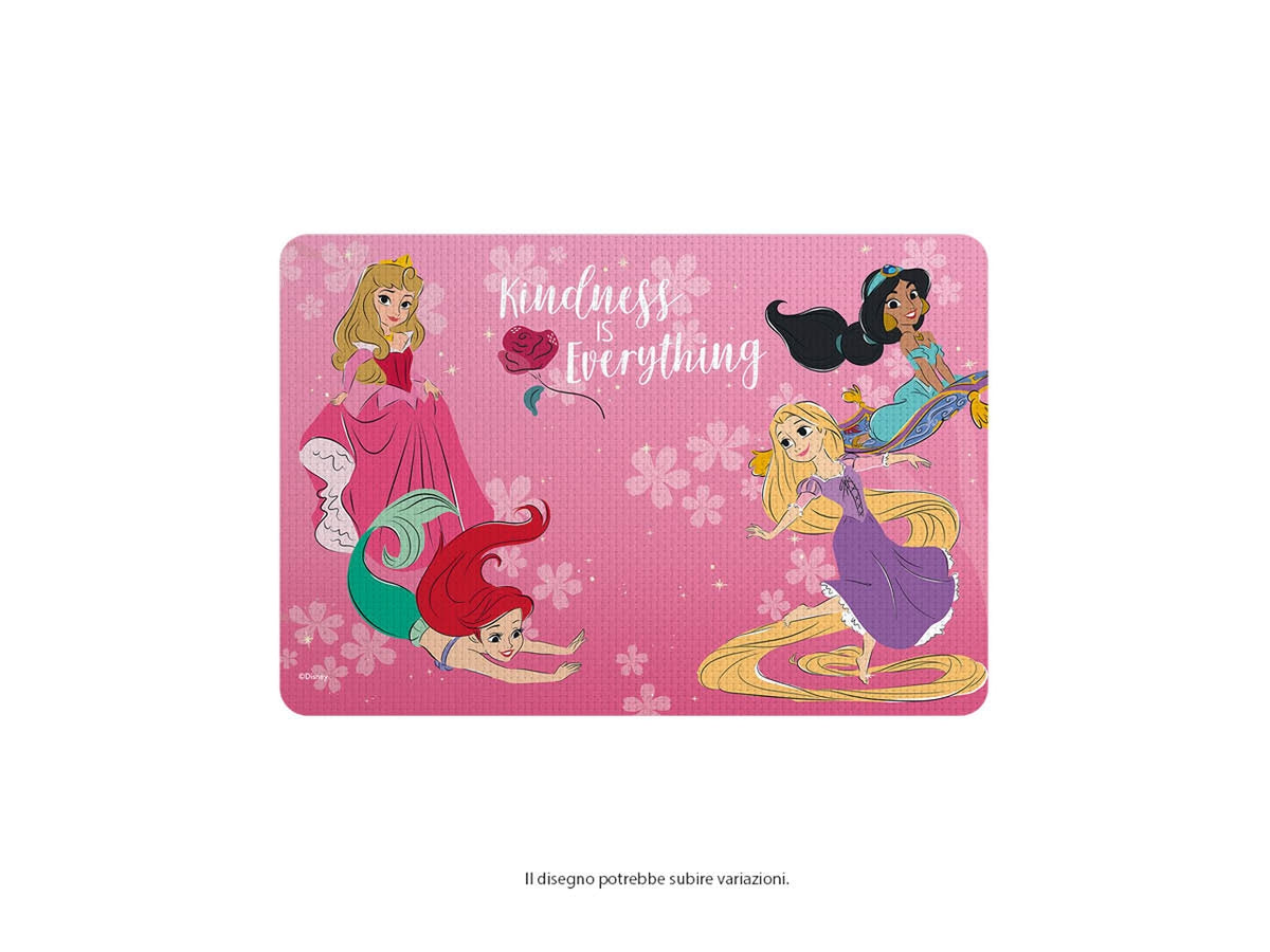 Tovaglietta americana Principesse in plastica rosa per bambine - Mc Group