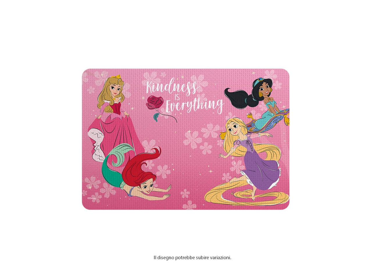 Tovaglietta americana Principesse in plastica rosa per bambine - Mc Group