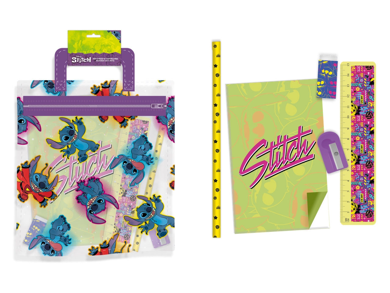 Stitch set cancelleria album da disegno e accessori 24x18 cm - MC Group