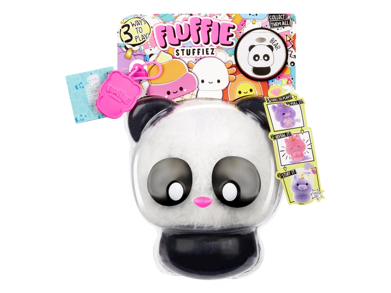Fluffie stuffiez small plush in sidekick - assortiti