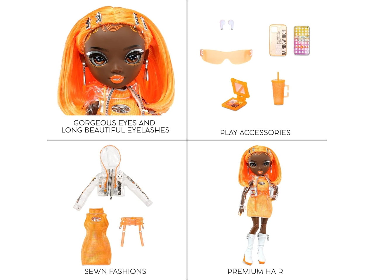 Rainbow high series 5 fashion doll - victoria whitman light pink
