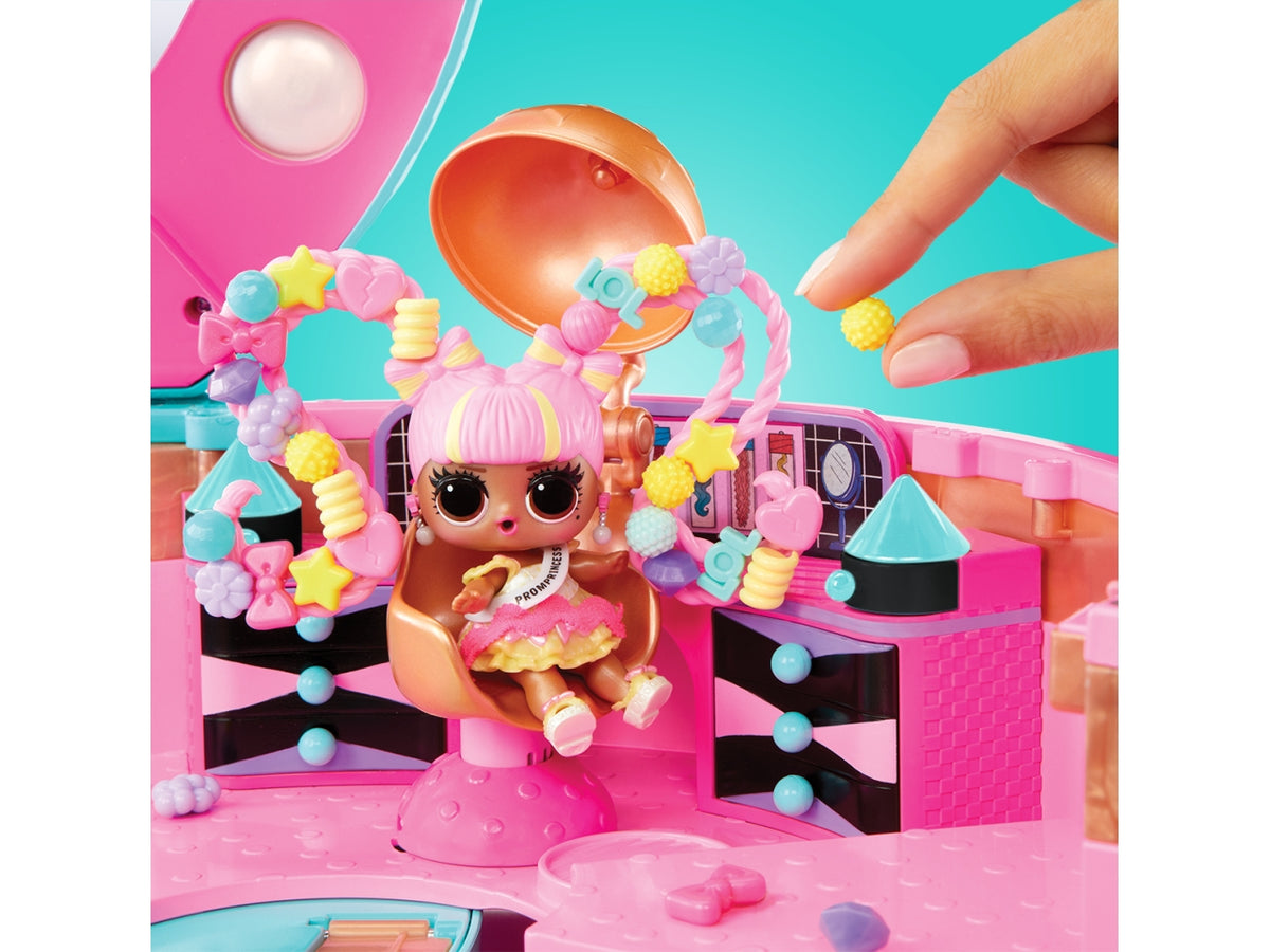 LOL Surprise Hair Beads Salon: Set Gioco Multicolor in Plastica con 100 Accessori per Capelli, Specchio e Bambola - Età 4+ | MGA Entertainment