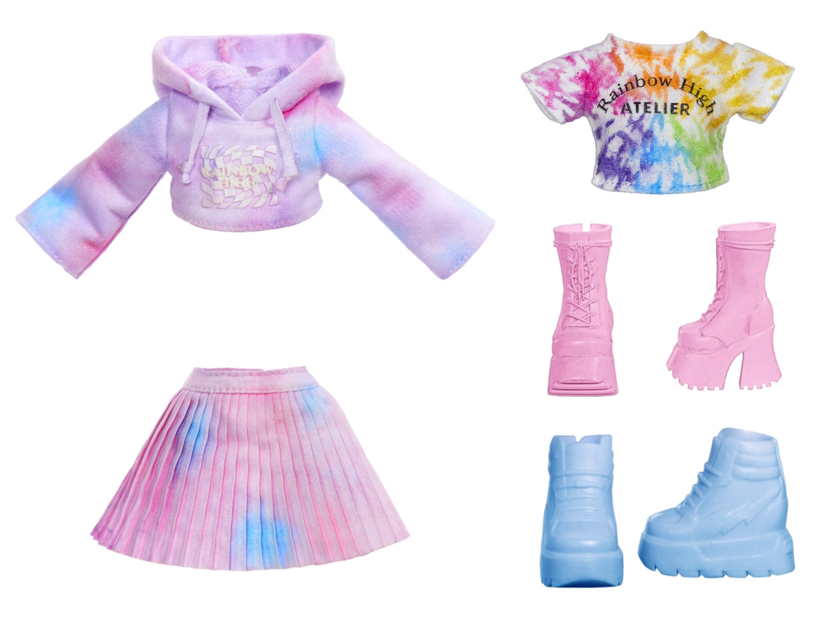 Rainbow High Watercolor & Create New Theme Dolls Purple Eyes: Bambola Fashion Multicolor con Abiti e Accessori per Personalizzazione, Gioco Unisex per Bambini 4+ | MGA Entertainment $