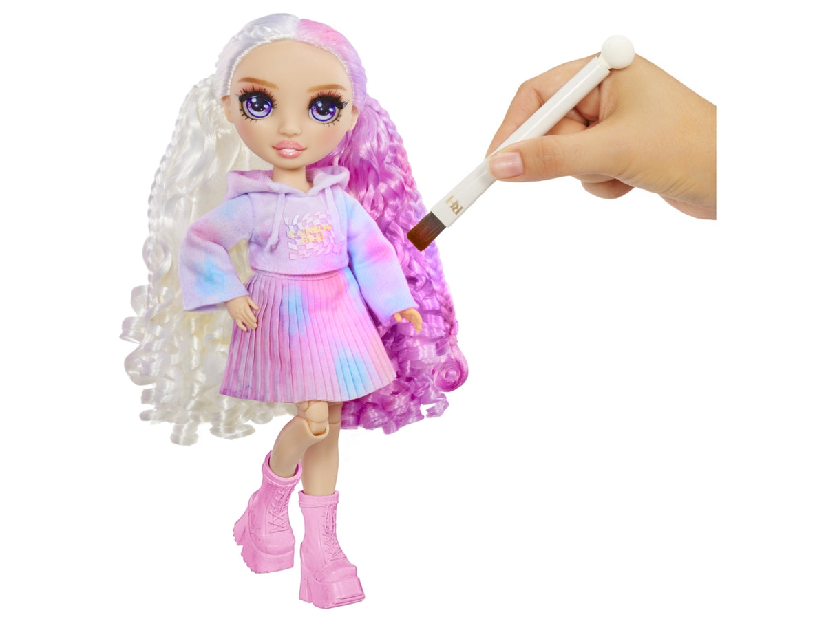 Rainbow High Watercolor & Create New Theme Dolls Purple Eyes: Bambola Fashion Multicolor con Abiti e Accessori per Personalizzazione, Gioco Unisex per Bambini 4+ | MGA Entertainment $