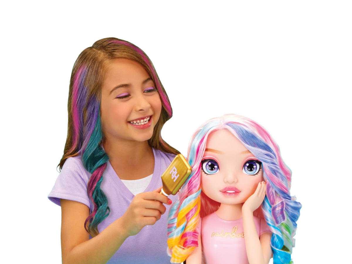 Rainbow High Styling Head Playset: Set di Gioco Multicolor con Testa da Pettinare, Smalti e Accessori, Gioco Unisex per Bambini 4+