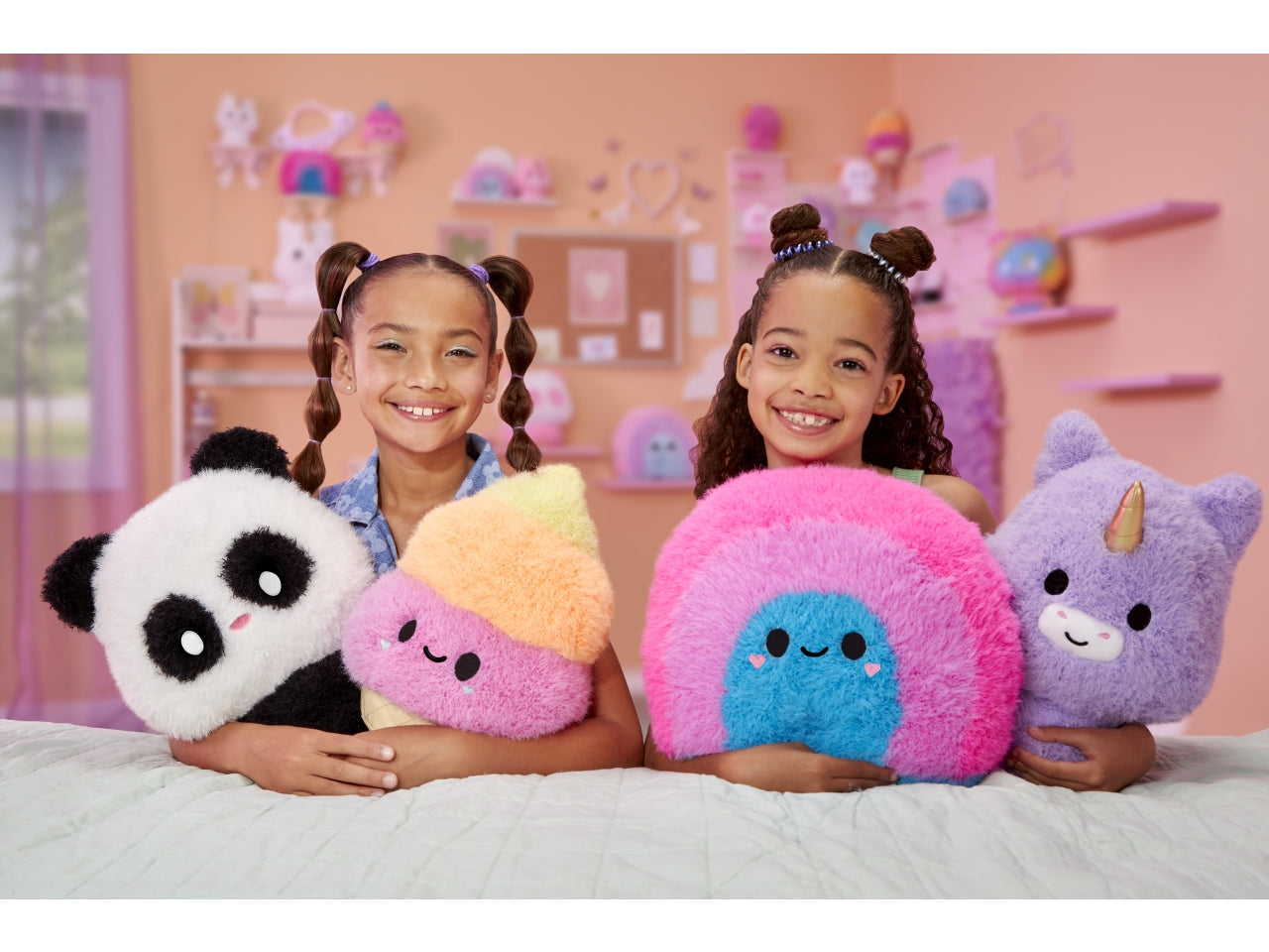 Fluffie Stuffiez Large Plush: Peluche Multicolor con Attività Interattiva di Rimozione e Riempimento, Gioco Unisex per Bambini 4+ | MGA Entertainment