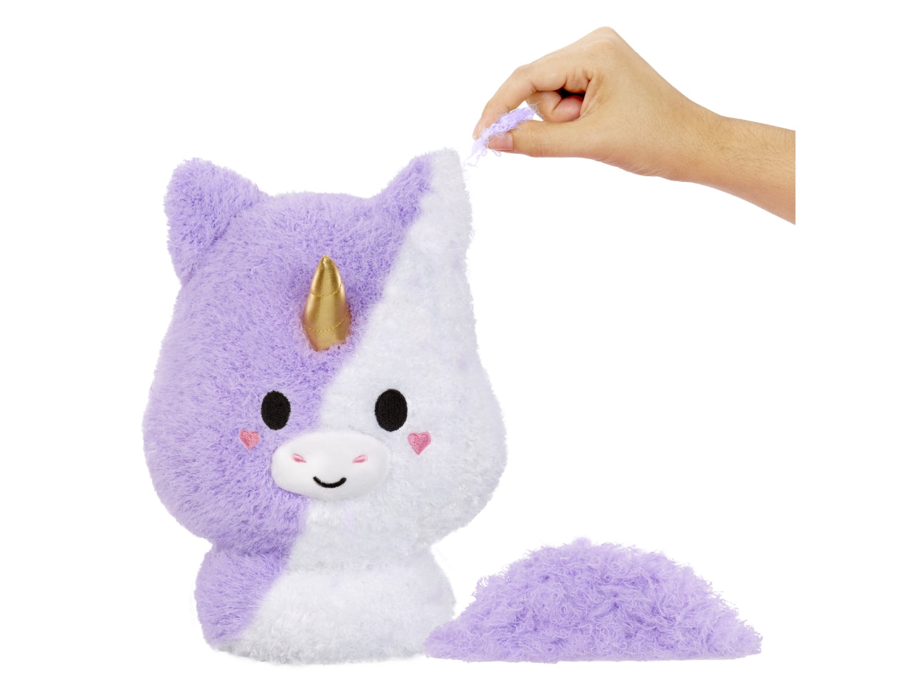 Fluffie Stuffiez Large Plush: Peluche Multicolor con Attività Interattiva di Rimozione e Riempimento, Gioco Unisex per Bambini 4+ | MGA Entertainment