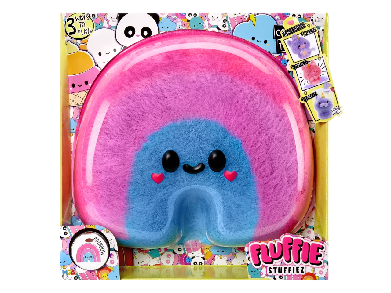 Fluffie Stuffiez Large Plush: Peluche Multicolor con Attività Interattiva di Rimozione e Riempimento, Gioco Unisex per Bambini 4+ | MGA Entertainment