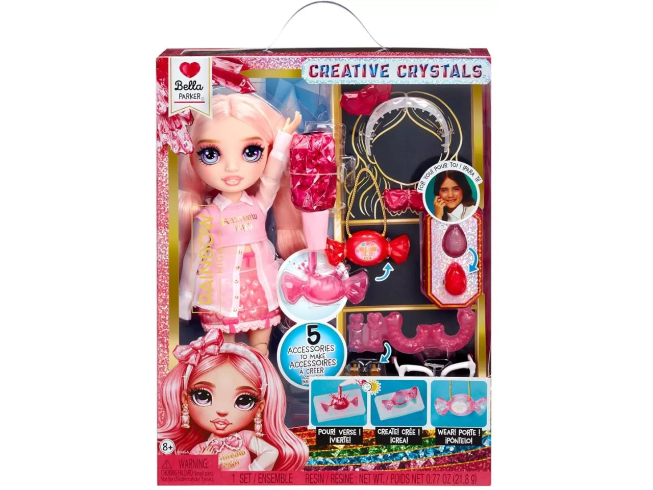 Rainbow High creative crystals fashion doll bella per età 8+ | Mga