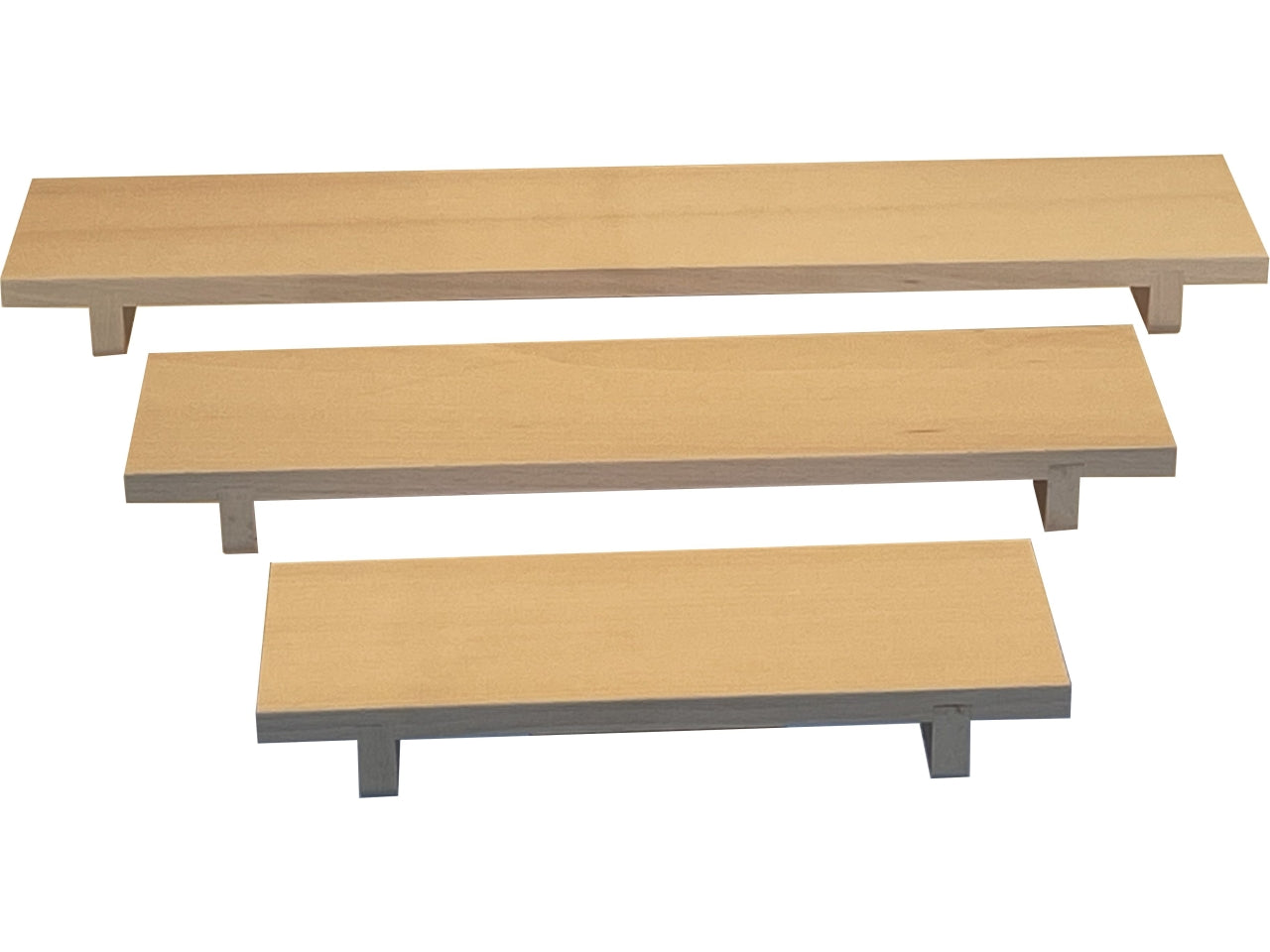 Tavoletta per sushi in massello faggio naturale 45x10x3 cm, made in Italy - Meeting