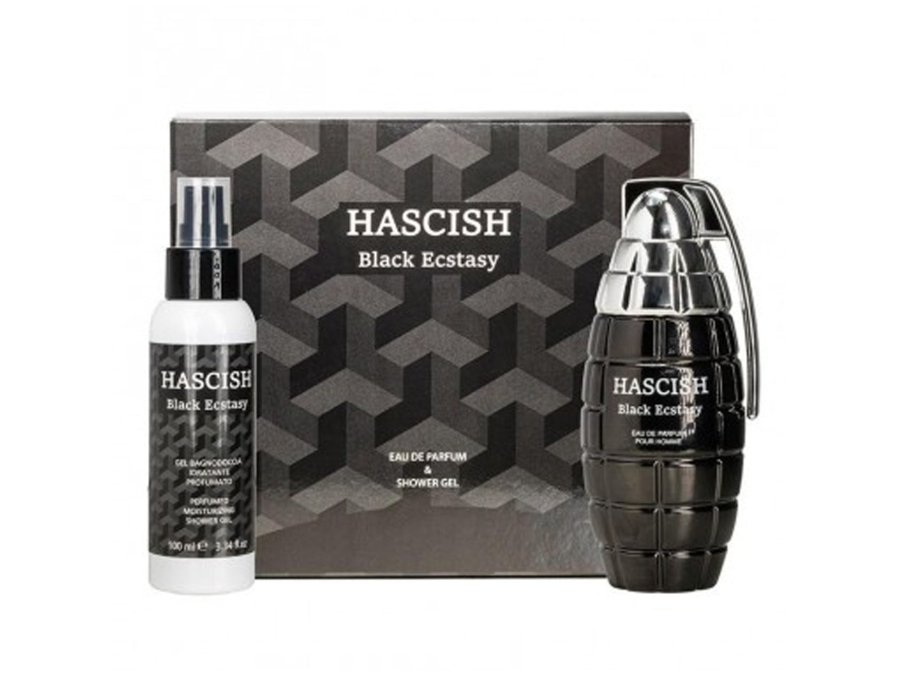 Cofanetto uomo Hascish black ecstasy con edp 100ml e shower gel 100ml