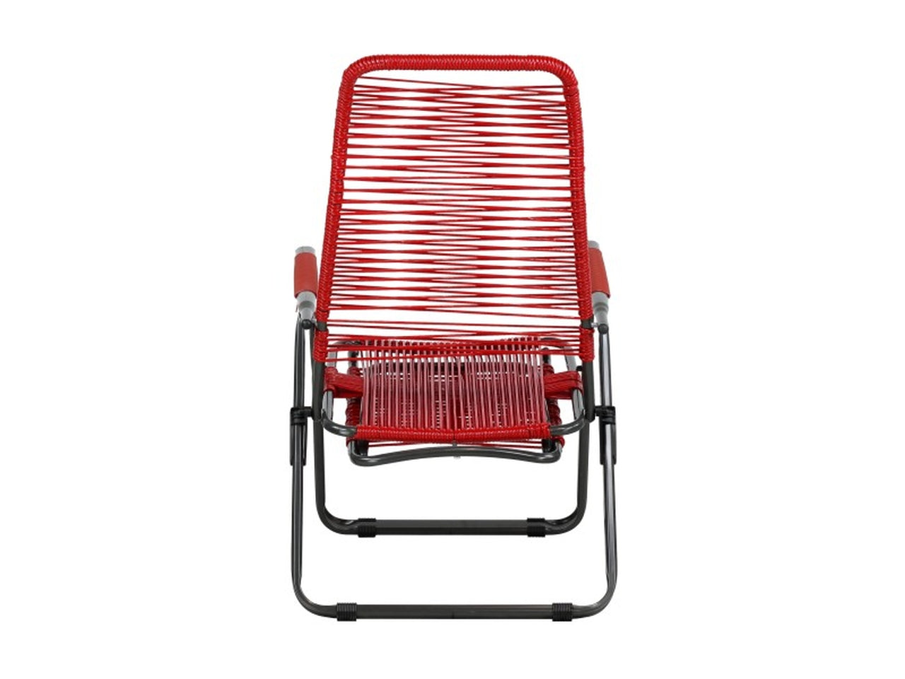 Sdraio pieghevole cordonata in PVC con 5 posizioni regolabili e poggiapiedi ,struttura in acciaio - colori assortiti
