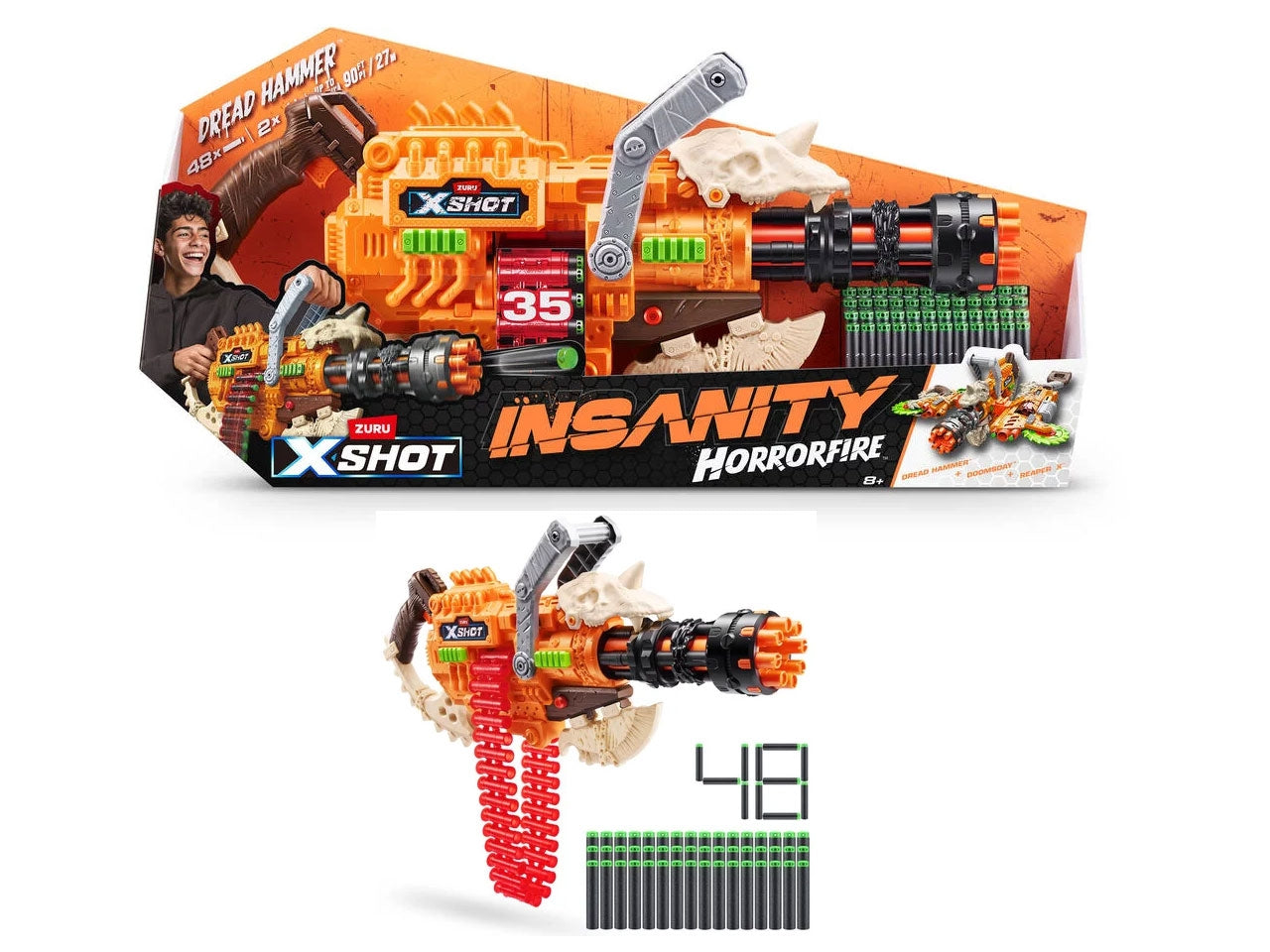 X-shot insanity horrorfire dread hammer | Mattel $