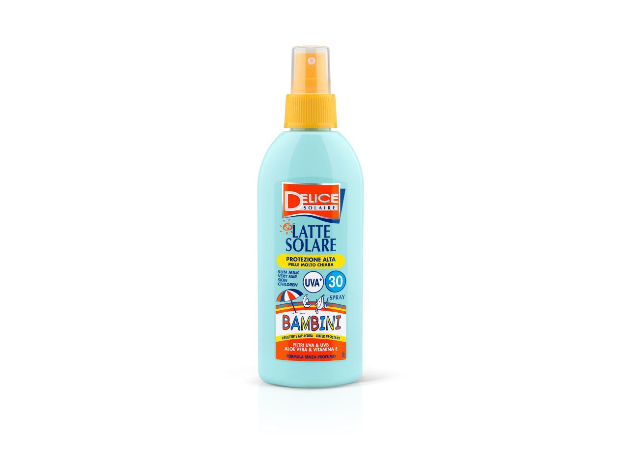 Delice latte solare spray baby fp30 uva150