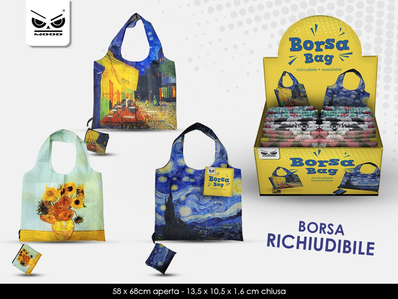 Borsa richiudibile van gogh