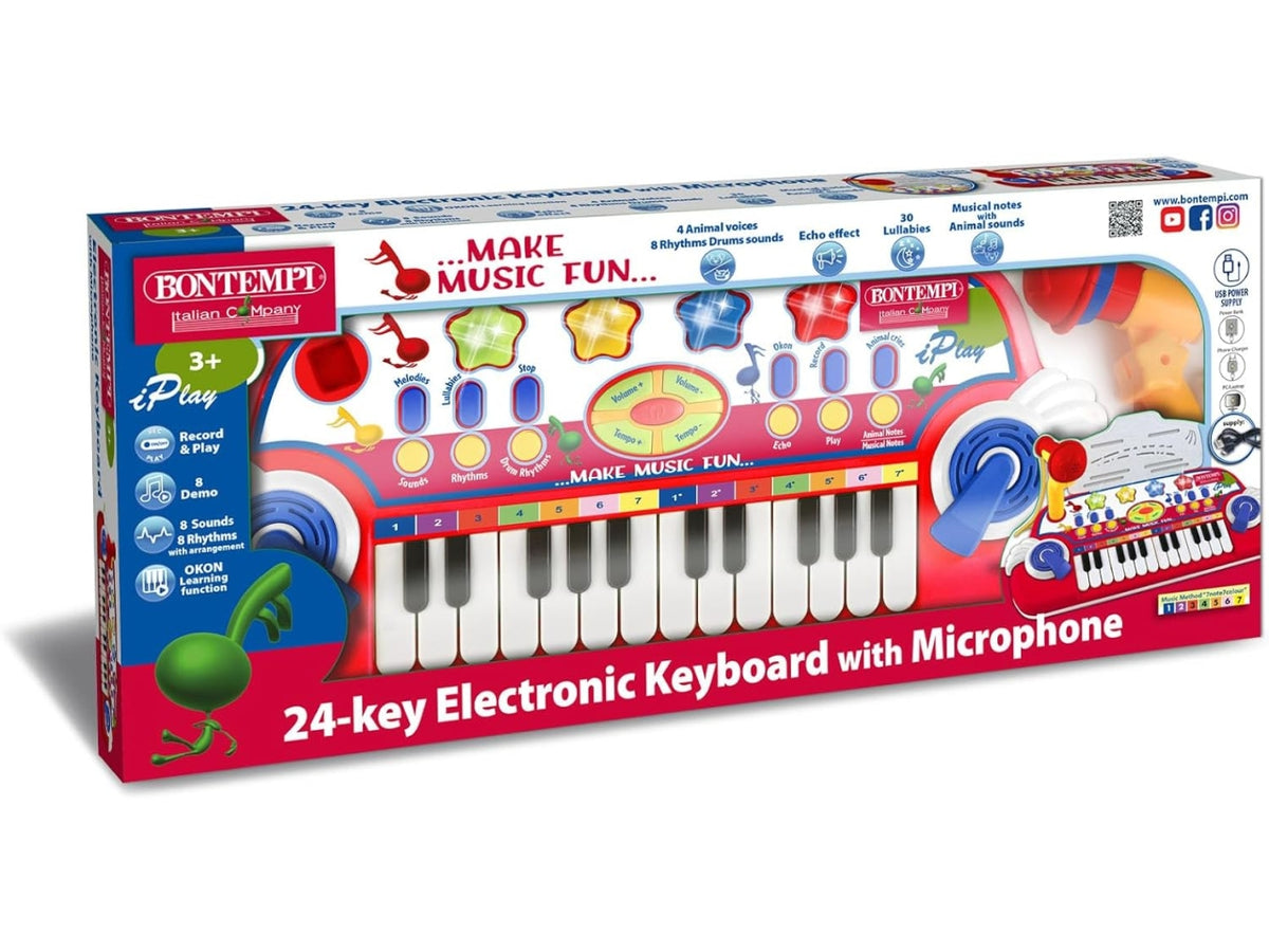 Tastiera elettronica 24 tasti con microfono