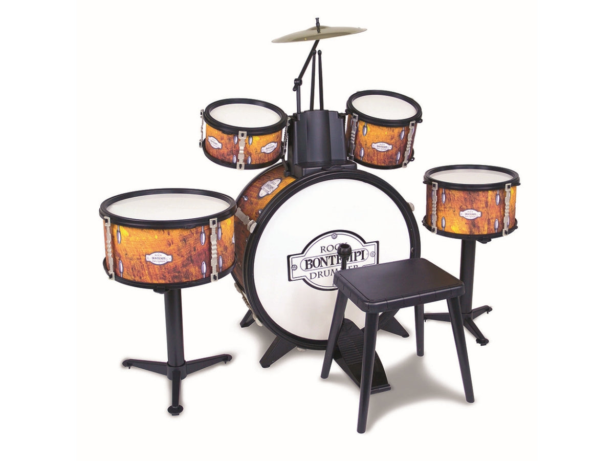 Batteria classica 6 elementi, con sgabello e 2 bacchette