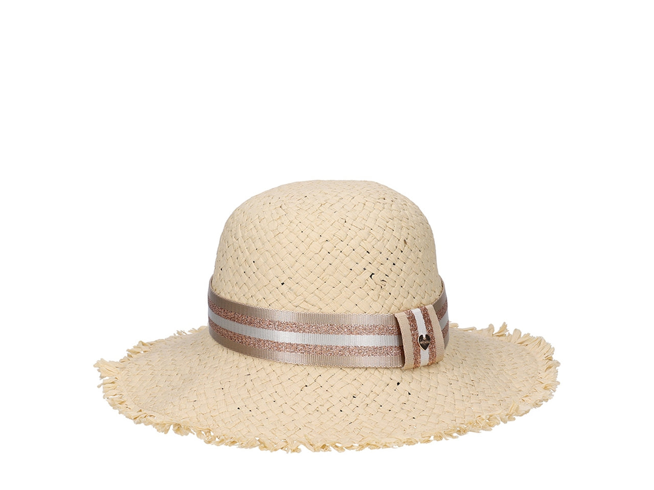 Cappello cloche donna naturale in carta tessile fibbia lurex e grossgrain - Hat You