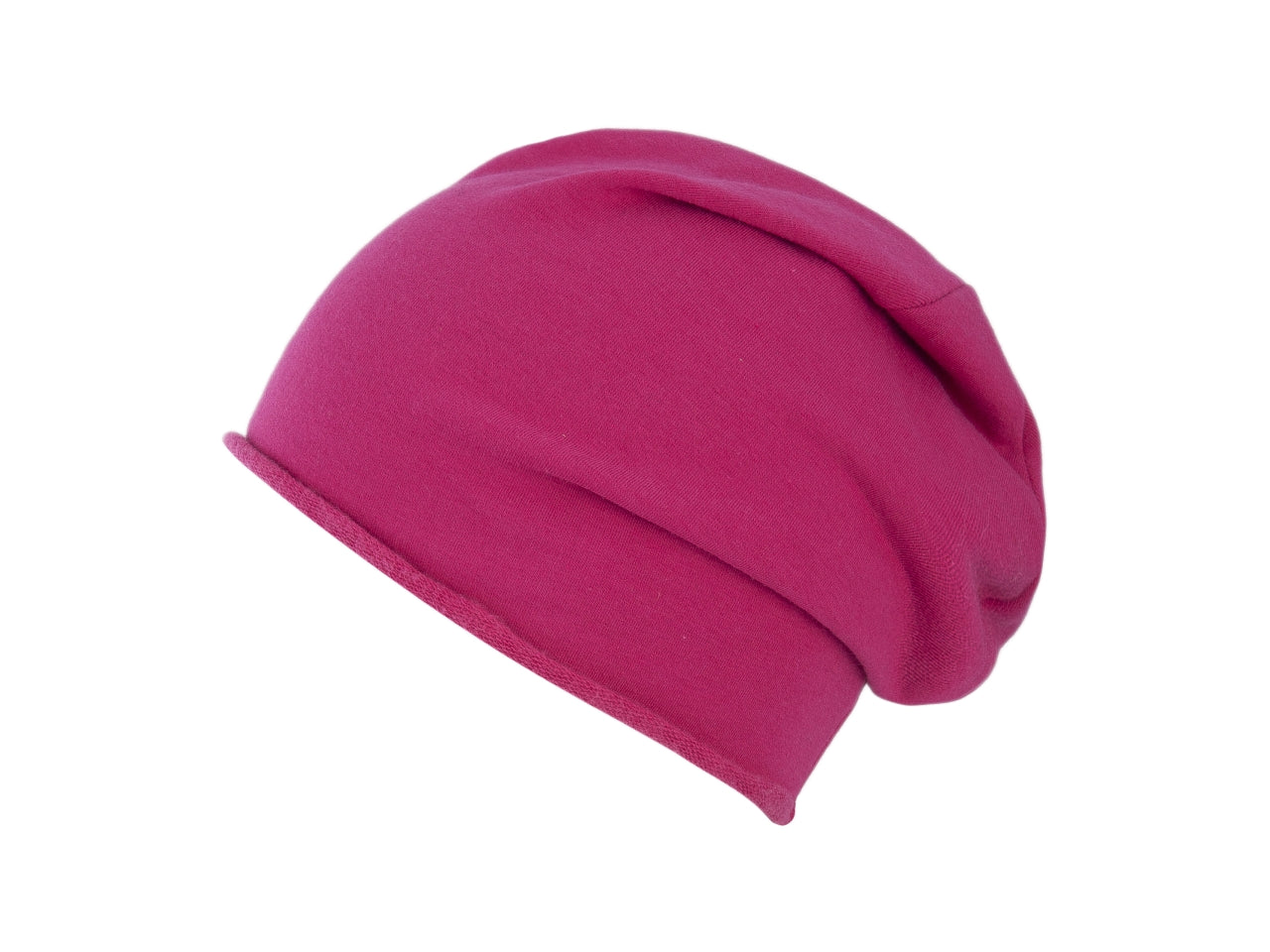 Berretto oversize felpa tinta unita bambino fuxia s