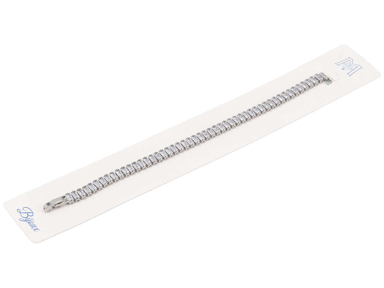 Bracciale con zirconi rettangoli