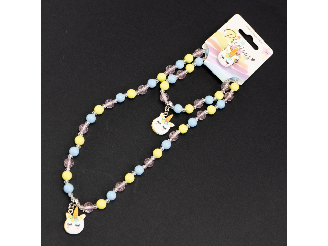 Pastel unicorn collana bracciale e anello