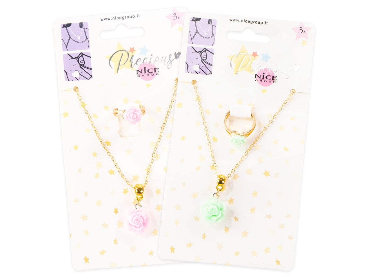 Delicate rose bijoux line collana e anello