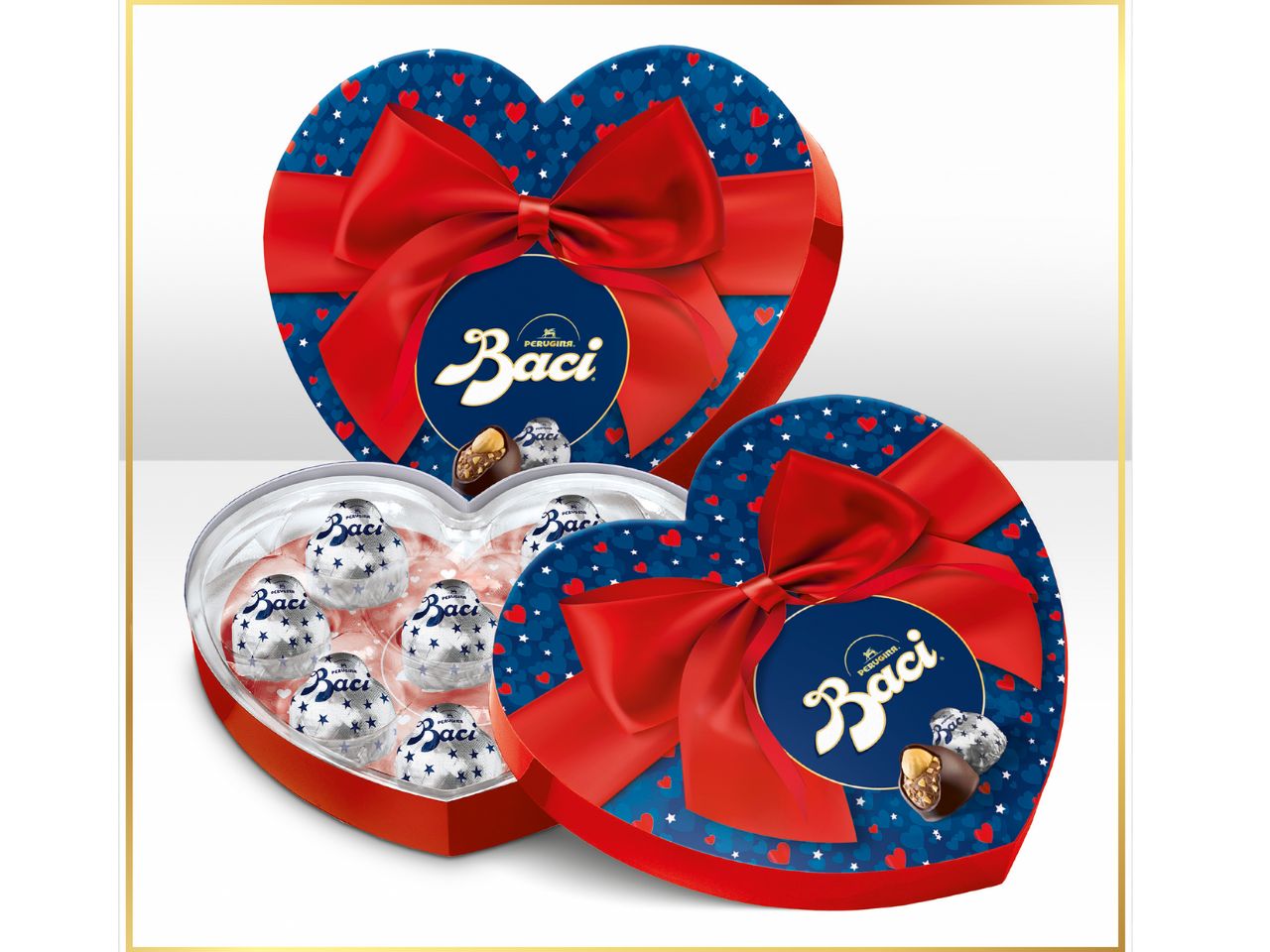 Baci scatola cuore linea classica 100g