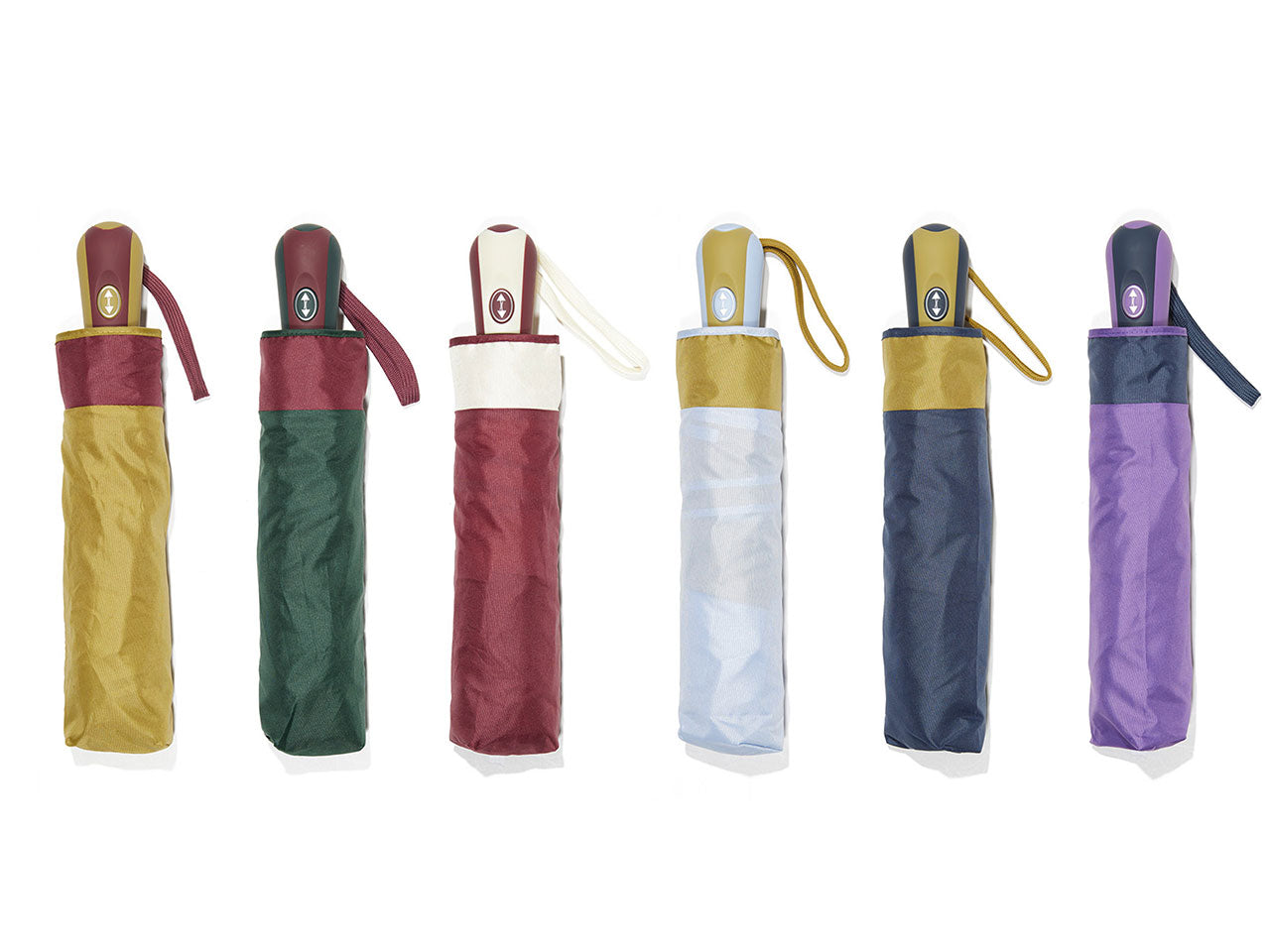 Ombrello da pioggia tascabile unisex antivento monocromatico in 6 colori assortiti â Gallotti