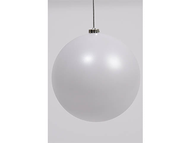 Palla di Natale 20cm bianco opaco