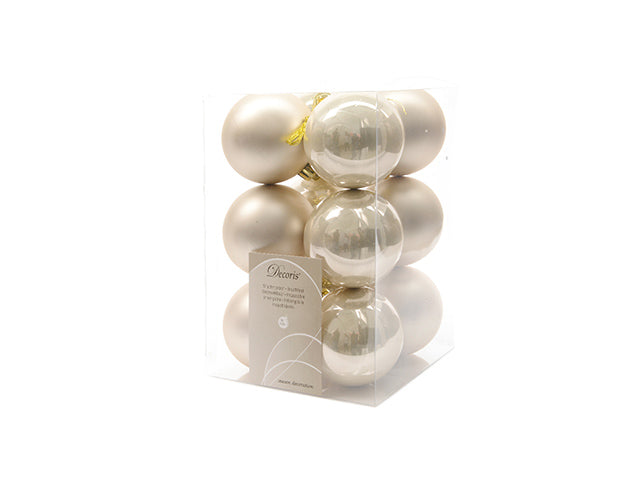 Palla di Natale 6cm in confezione da 12 pezzi oro opaco