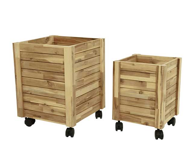 Vaso acacia 2 pezzi naturale 801651