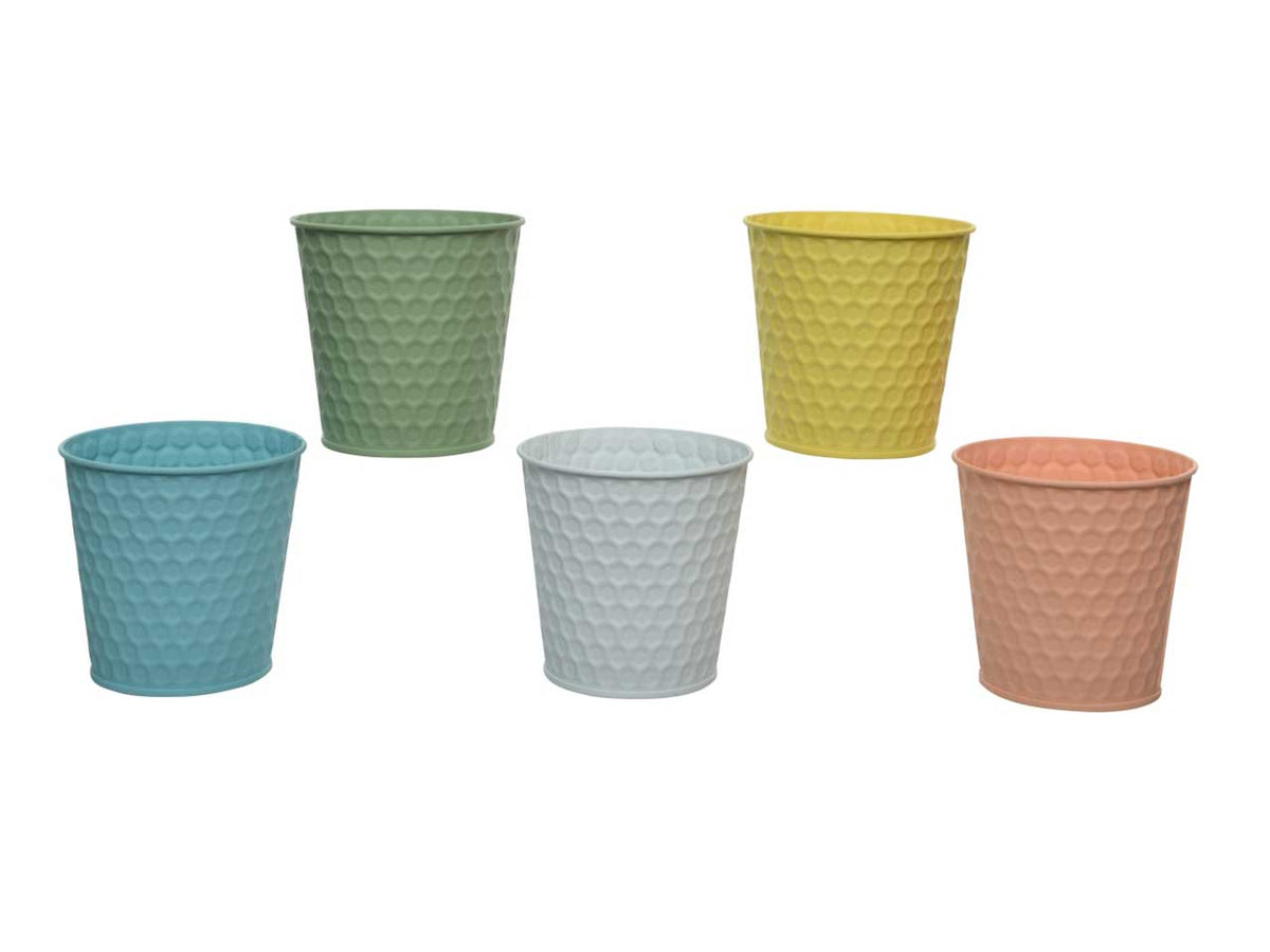Vaso in ferro tondo opaco h.10,6cd.11cm - disponibile in 5 colori