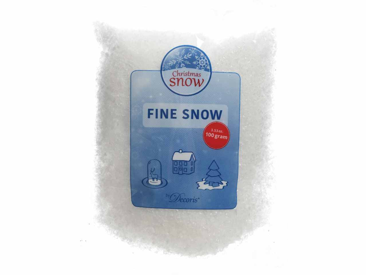 Neve artificiale 22x15x3cm bianca
