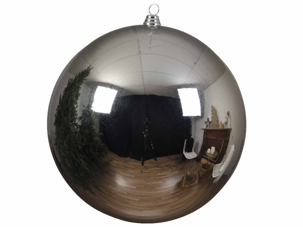 Palla 25cm argento lucido