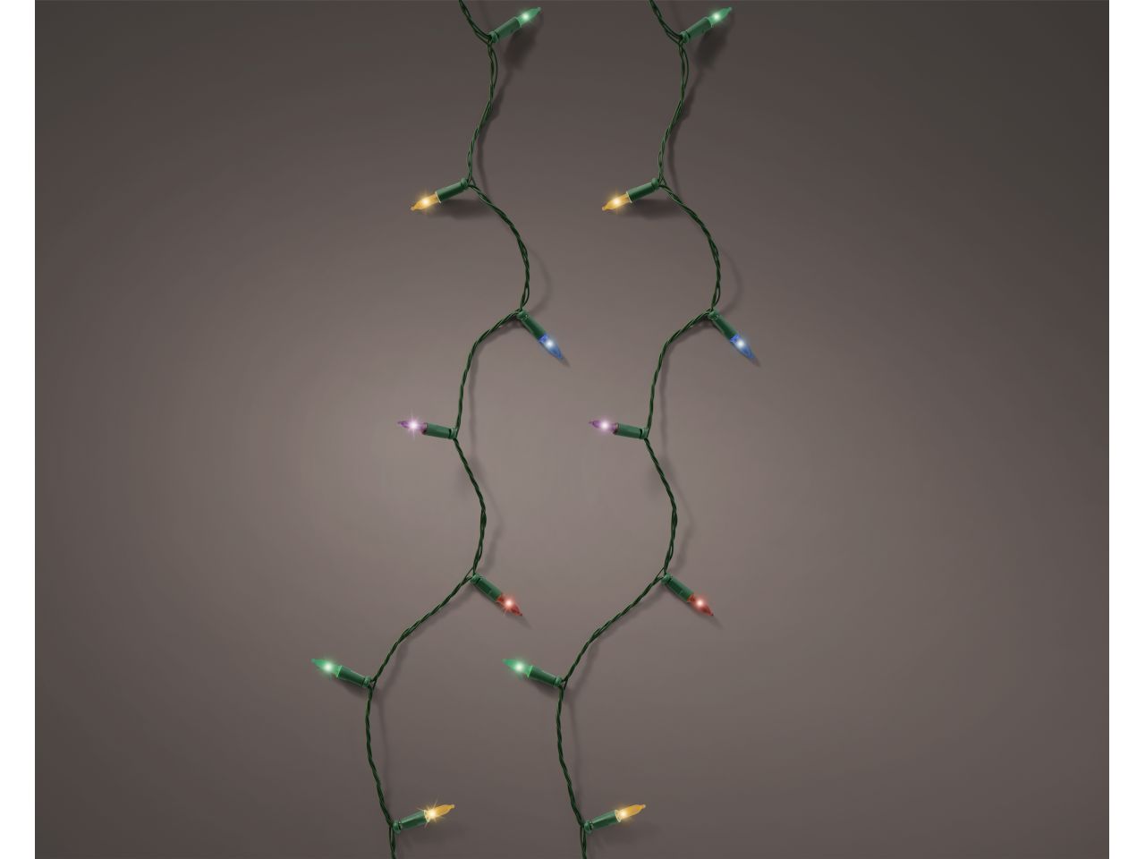 Mini luci led con 8 funzioni effetto scintillio ad uso interno colore verde multicolore misura lun.1790cm 3mm 180
