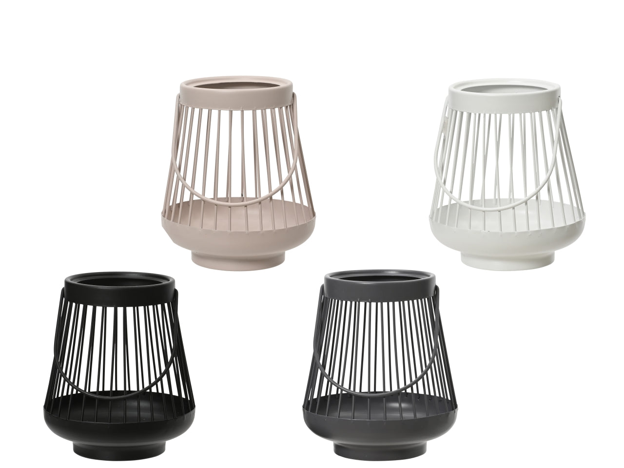 Lanterna decorativa in ferro, stile scandinavo, disponibile in 4 colori neutri freddi $