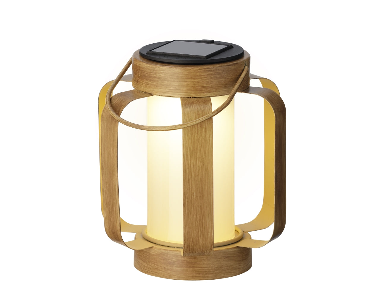Lampade solari da giardino, in metallo effetto legno, stile scandinavo, 15cm - Kaemingk