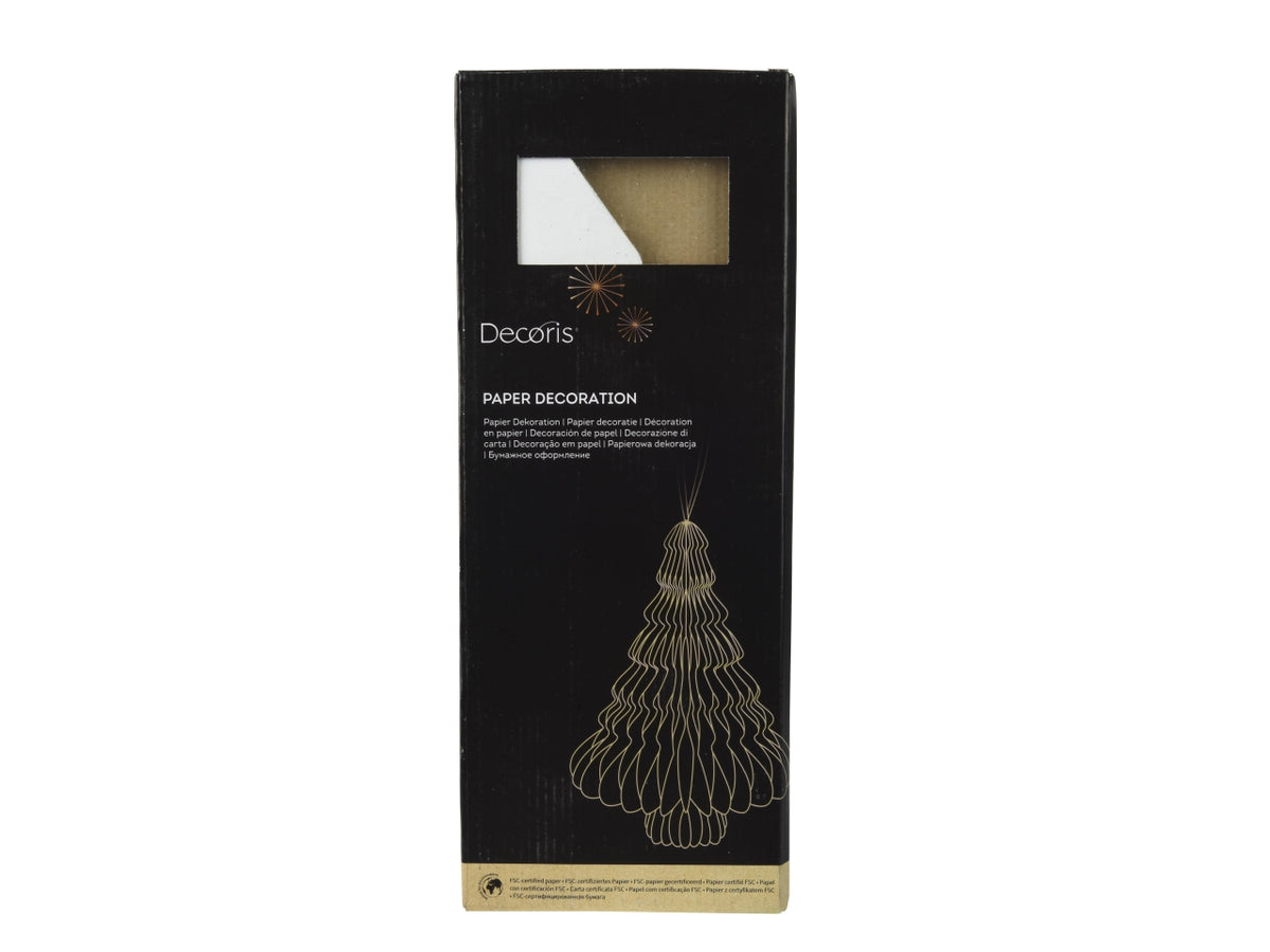 Decorazione albero in carta 30xh.40cm bianco