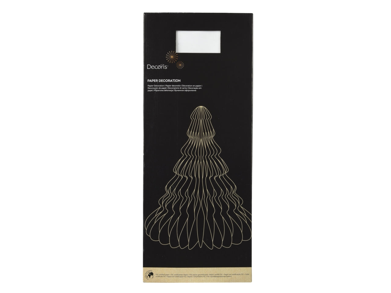Decorazione albero in carta 72xh.90cm bianco