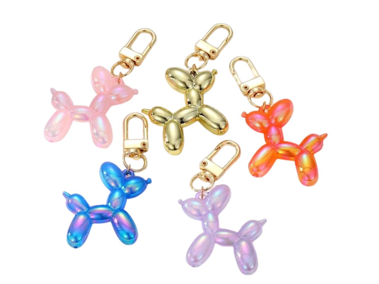 Portachiavi cagnolini in mix di colori in pvc smaltato a mano