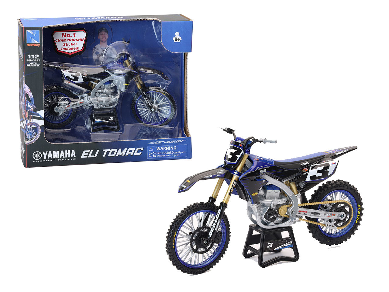 Yamaha yz450f racing team eli tomac 3 scala 1:12