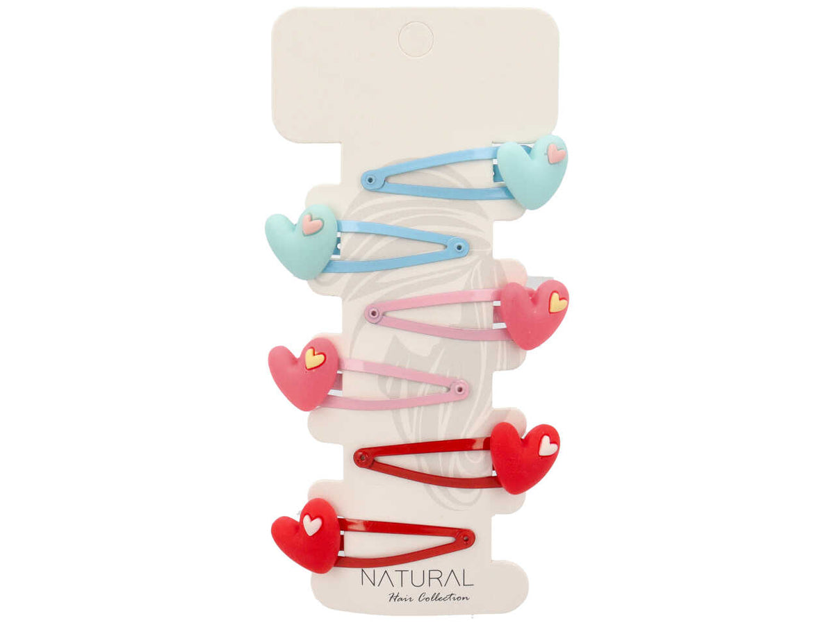 Clips per capelli da bambino con cuore la confezione comprende 6 clips