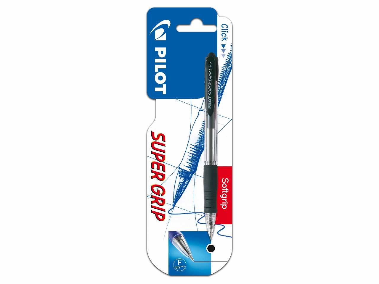 Pilot penna a sfera super grip 0,7 nera 3818006