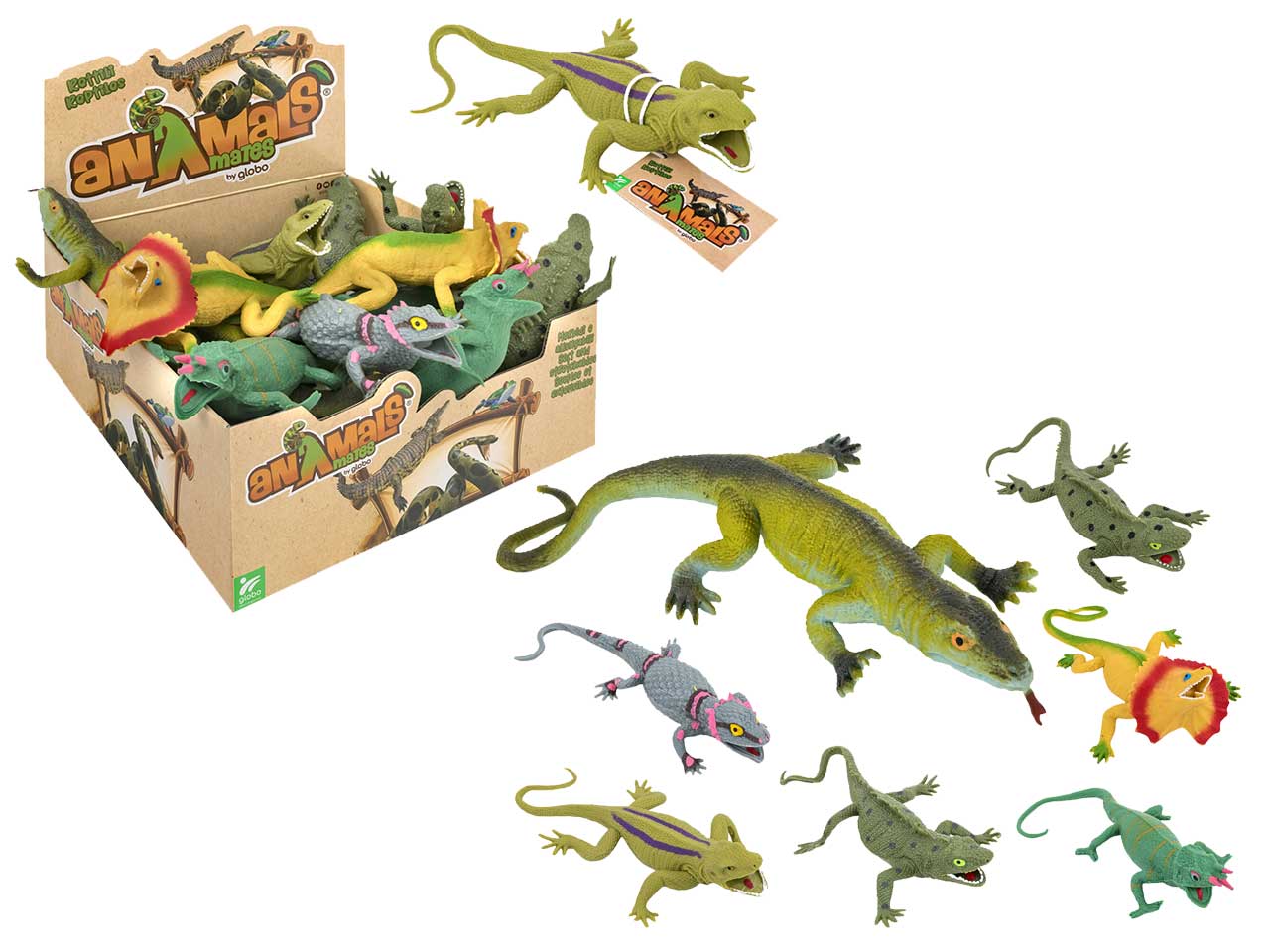 Wtoys animali rettili allungabili in 6 assortimenti