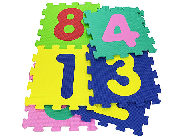 Vitamina G mattonelle puzzle numeri 9pezzi 10mm 32x32cm assortiti