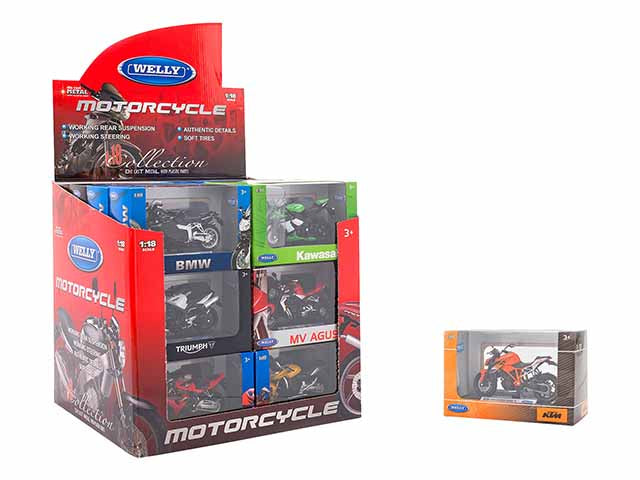 Welly welly moto strada licenz scala 1:18 assortiti