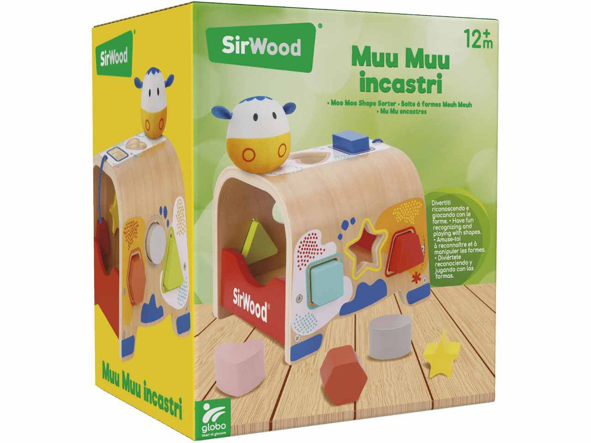 Sirwood gioco mucca ad incastri in legno