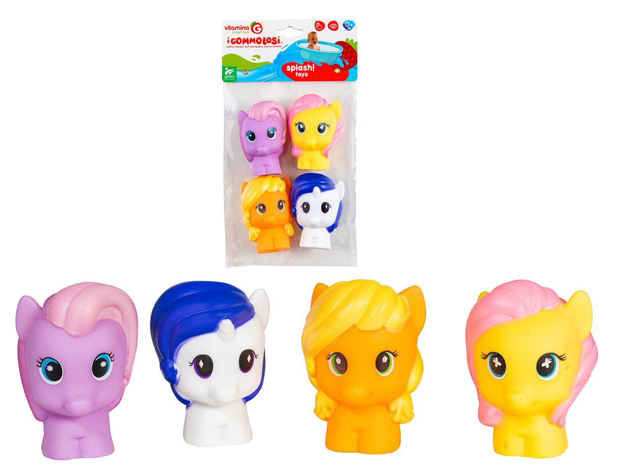 Gommolosi pony 4 pezzi