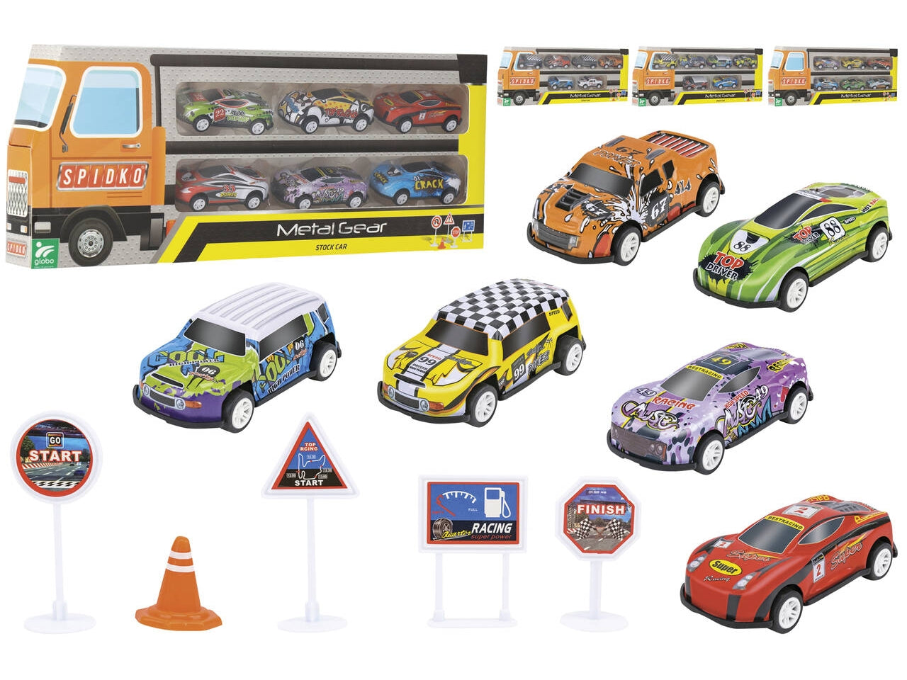 Spidko autobus auto die cast 1:64 la confezione contiene 6 pezzi assortiti