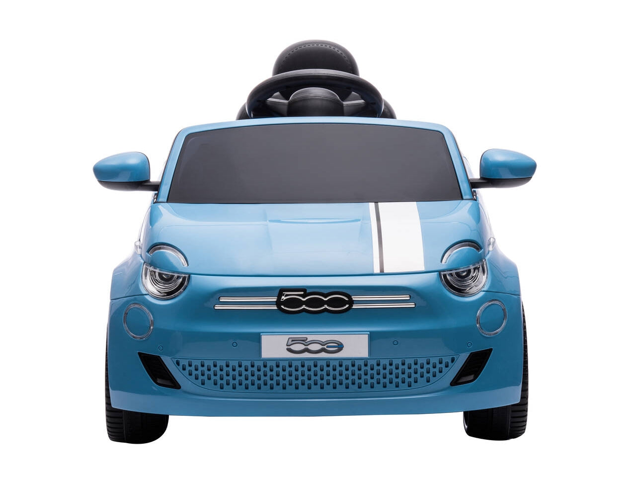Auto elettrica fiat 500e azzurra 12v 4,5ah con radiocomando 2,4ghz $